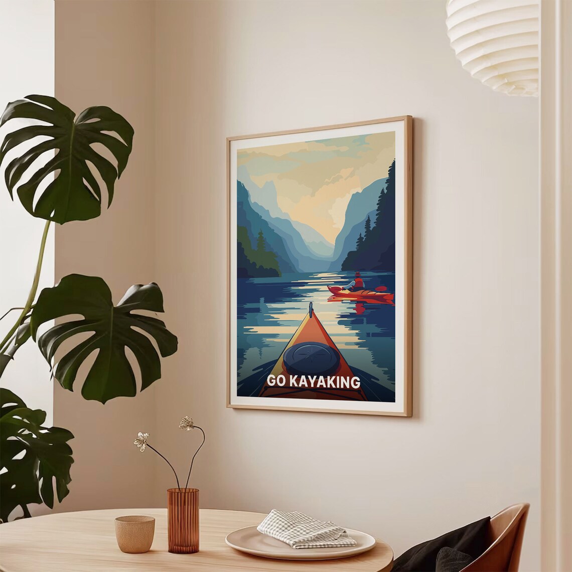 Kayaking Adventure Travel Poster, National Park Nature - Image 2