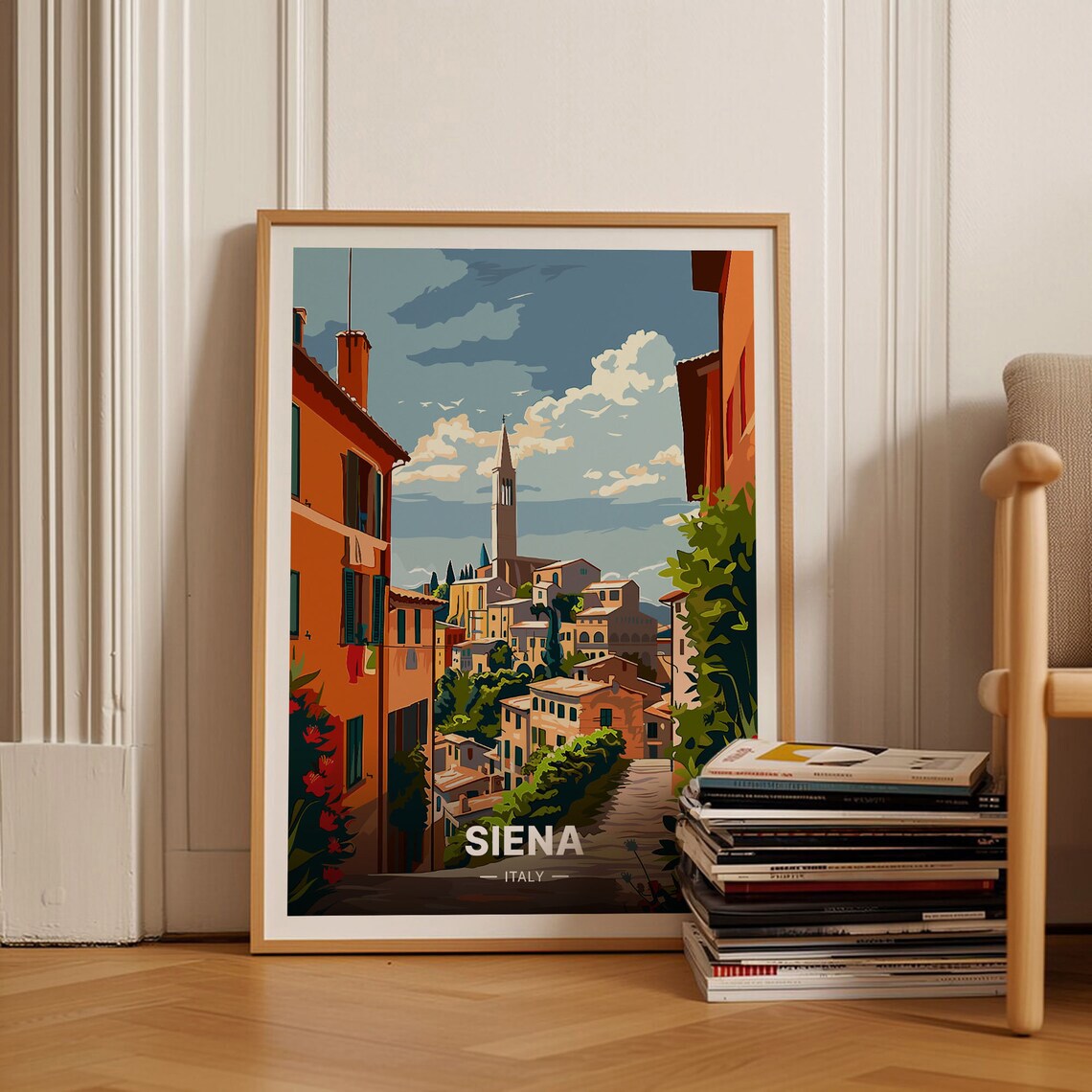 Siena Italy Travel Poster, Classic Wall Art