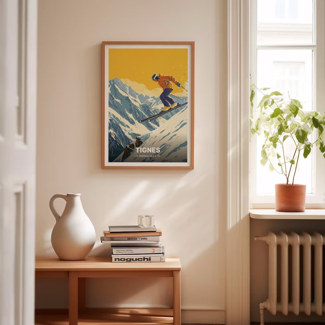 Tignes Espace Killy Alpine Ski Racer Powder Slopes Sports Poster - Image 4