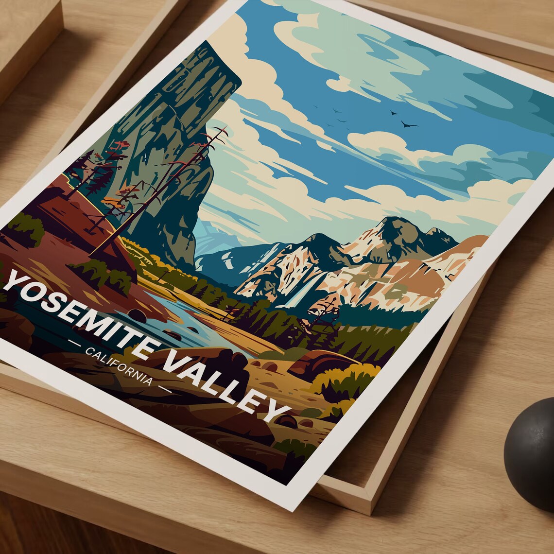 Yosemite Valley California Granite Cliffs Waterfall National Park Poster - Image 3