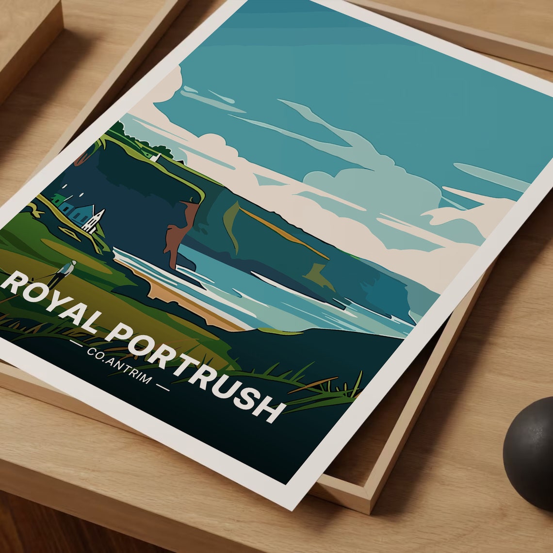 Royal Portrush County Antrim Links Golf Seaside Cliffs Poster - Image 3