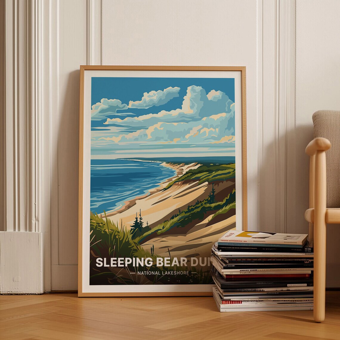 Sleeping Bear Dunes Travel Poster, Travel Poster