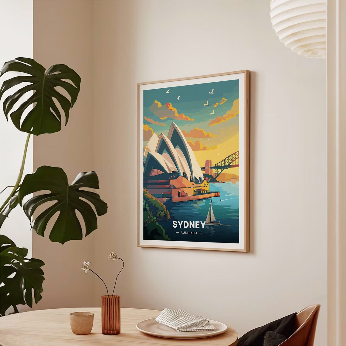 Sydney Cityscape Travel Poster, Australia Wall Art - Image 2