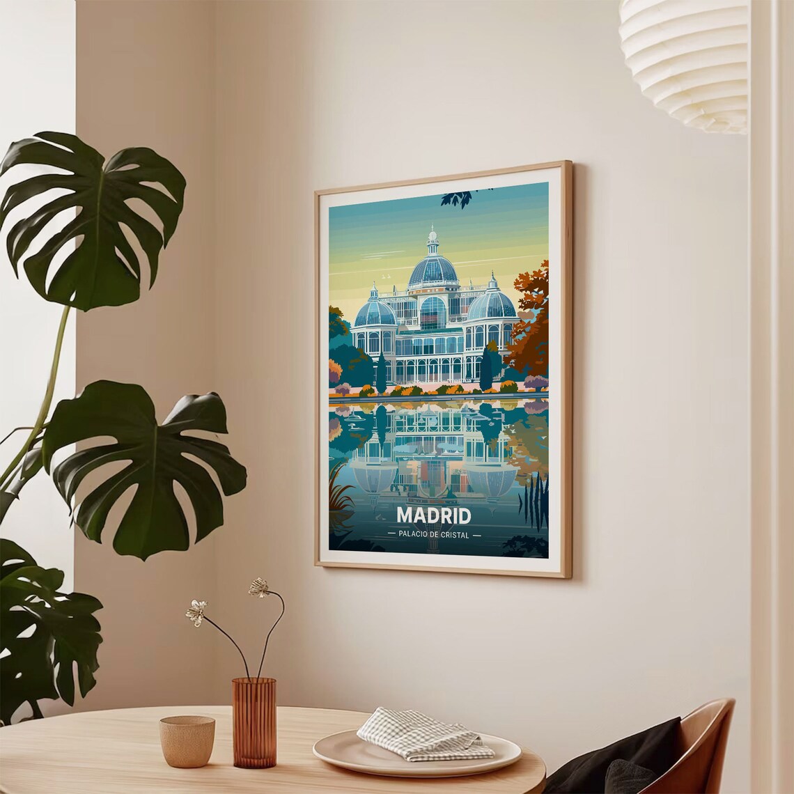 Madrid Palacio de Cristal Glass Palace Retiro Park Spain Travel Poster - Image 2