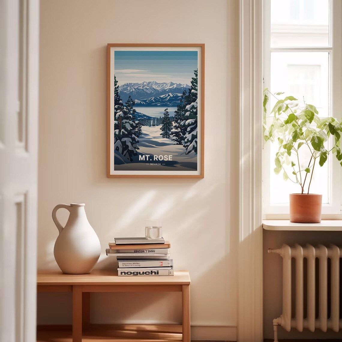 Mount Rose Ski Tahoe Retro Travel Poster, Mountain Decor - Image 4