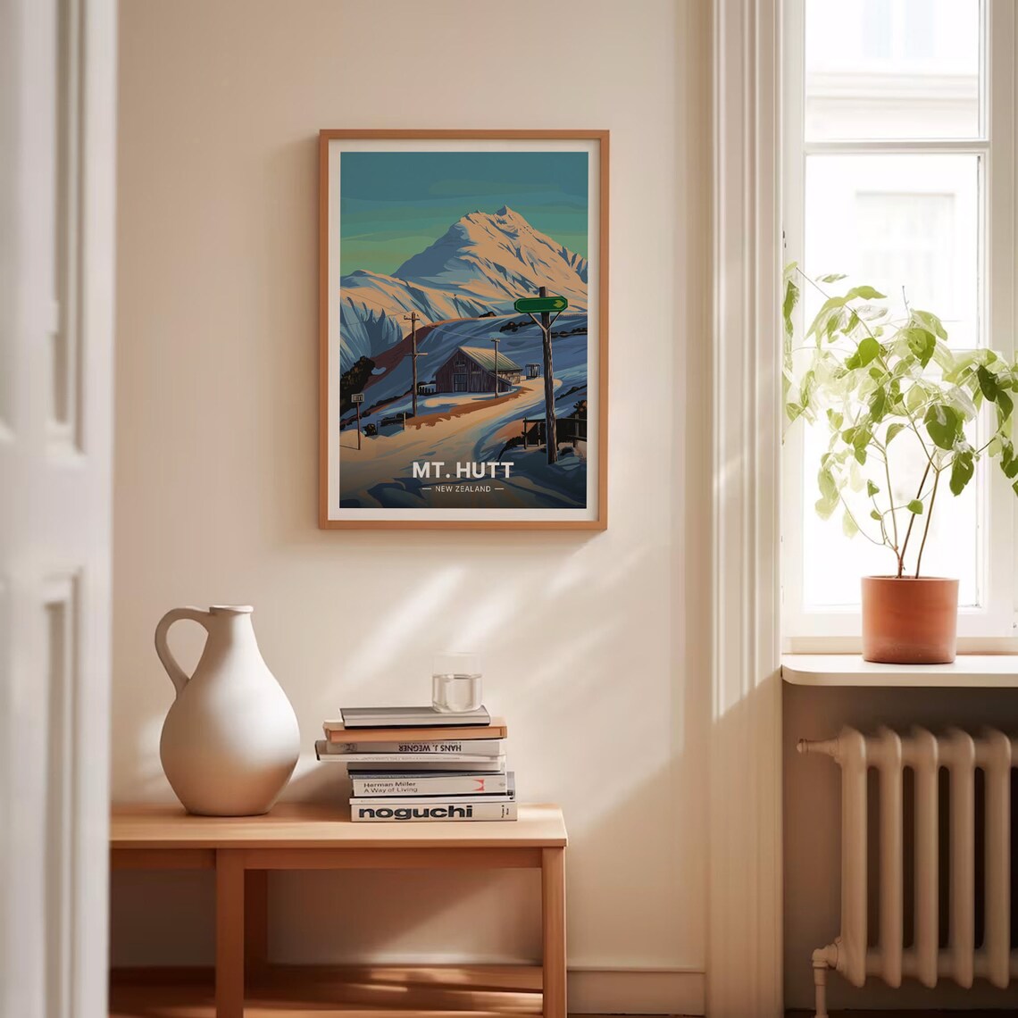 Mt Hutt Ski Resort Vintage Travel Poster - Image 4