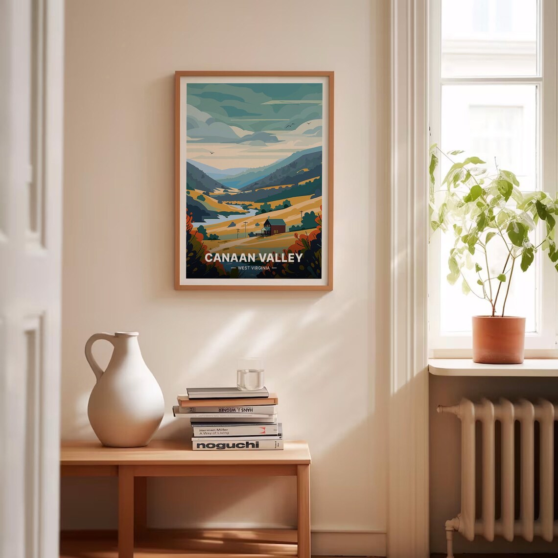 Canaan Valley Ski Travel Poster, West Virginia Landscape - Image 4