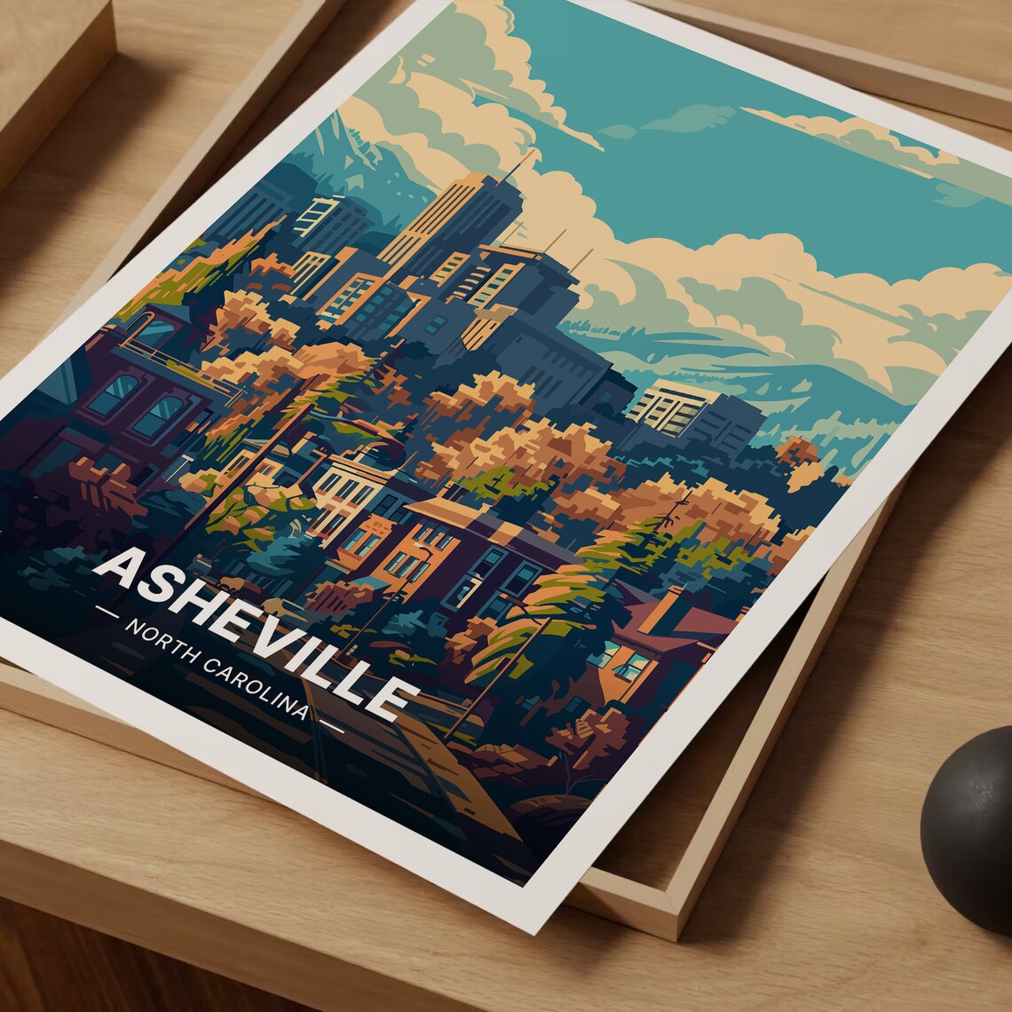 Asheville Travel Poster, North Carolina Art Print - Image 3