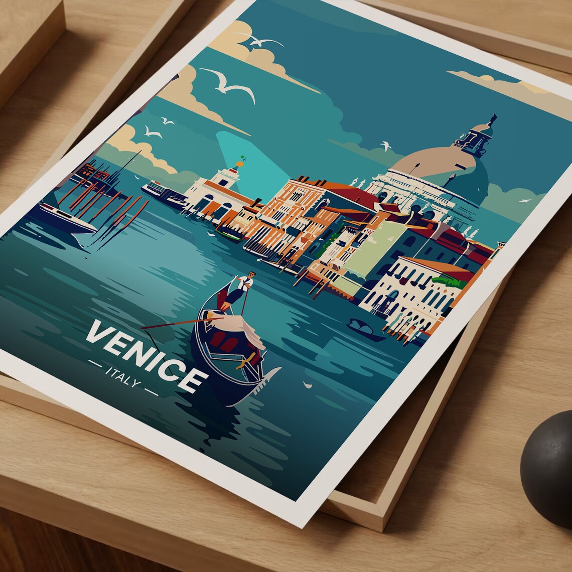 Venice Travel Poster, Italy Home and Office Artwork - Image 3