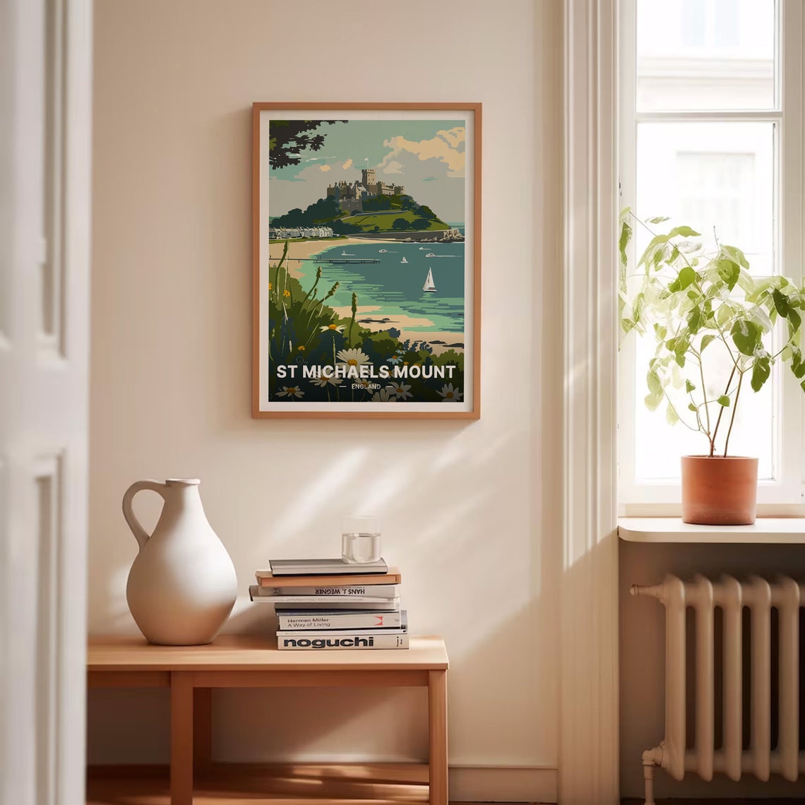 St Michaels Mount Cornwall Castle Island Coastal Vintage Poster - Image 4