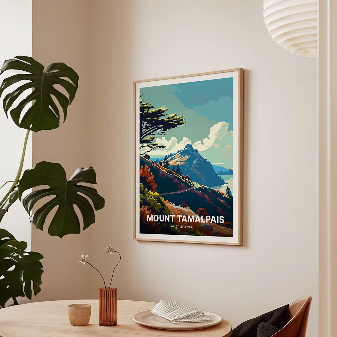 California Mount Tamalpais Travel Poster, Scenic Landscape - Image 2