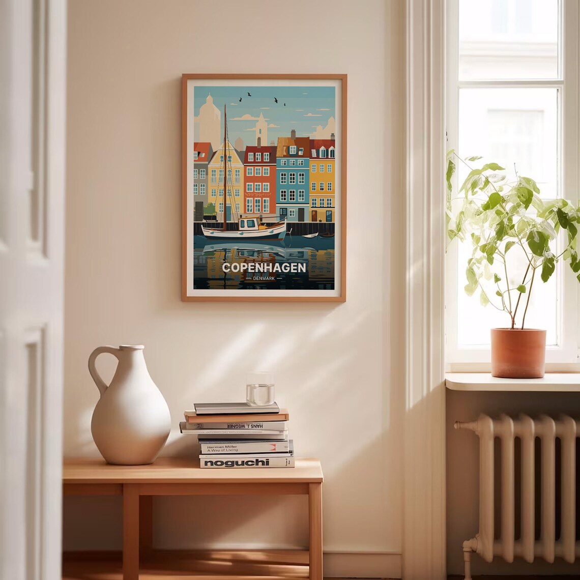 Copenhagen Travel Poster, Denmark Cityscape Art - Image 4