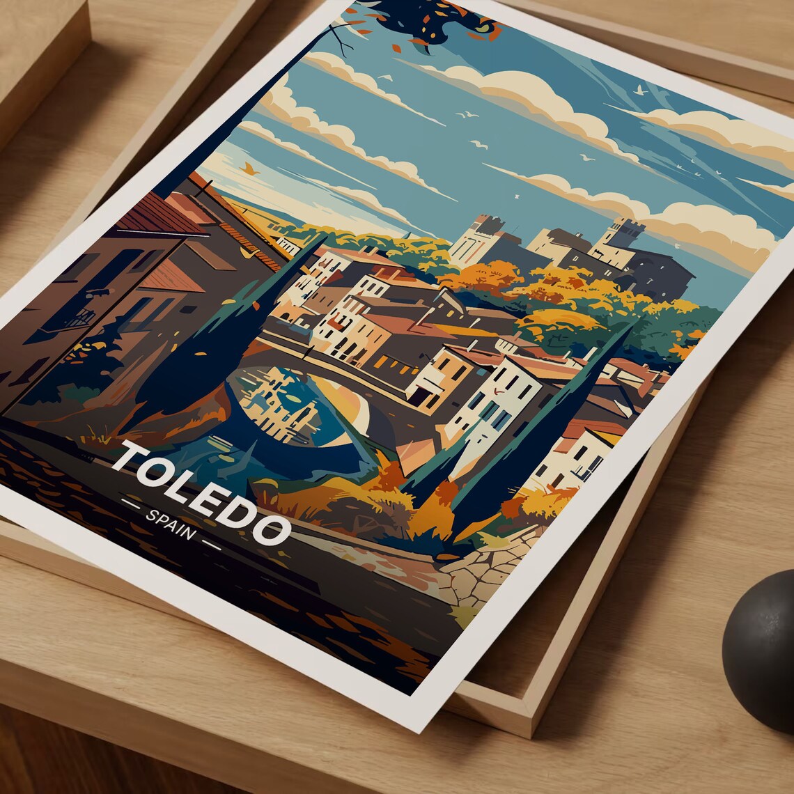 Toledo Spain Travel Poster, Scenic Cityscape Art Print - Image 3