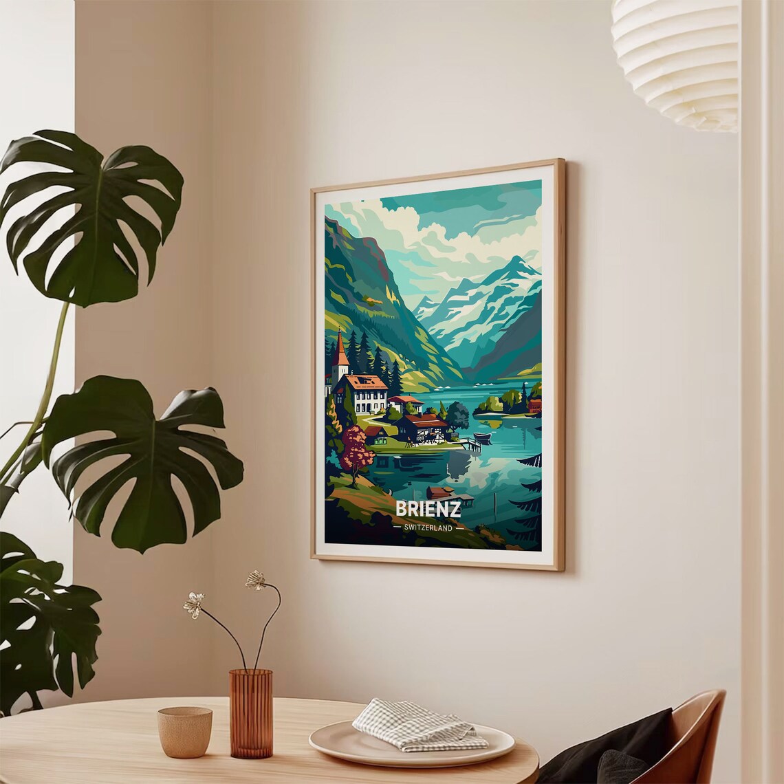 Switzerland Brienz Vintage Travel Poster Art Print - Image 2