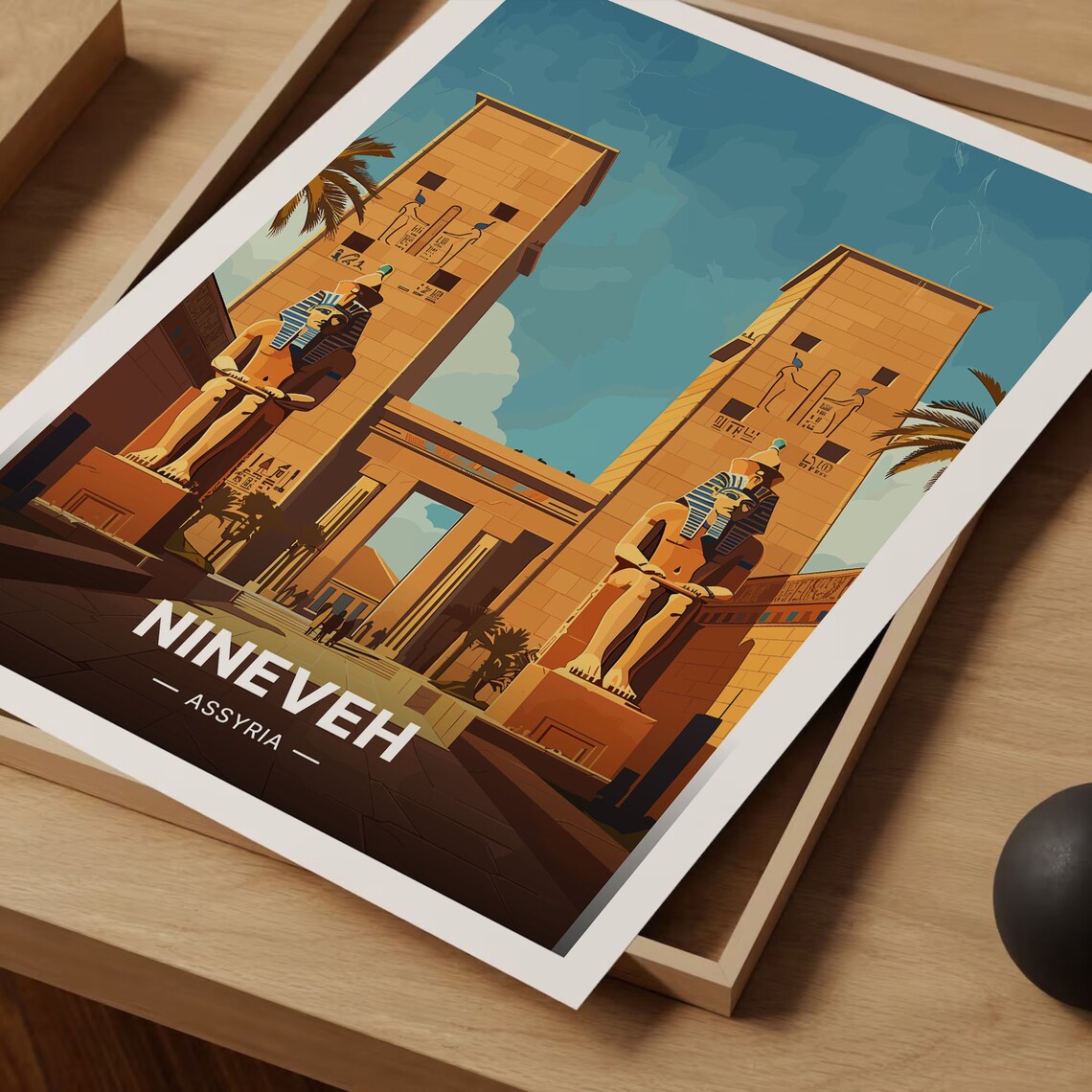 Nineveh Assyria Vintage Style Travel Poster - Image 3