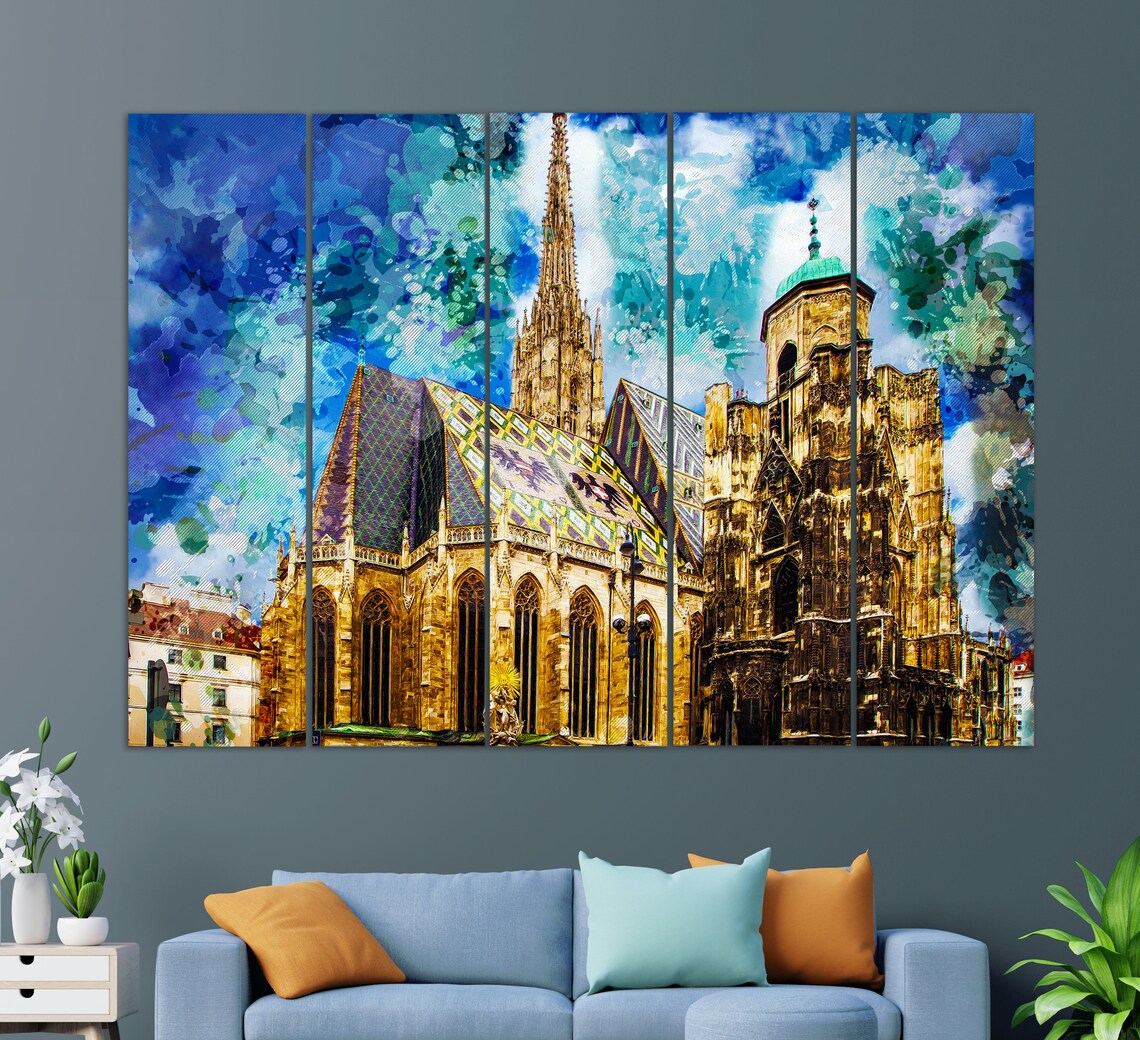 St. Stephen's Cathedral Vienna Abstract Art Print - Image 2