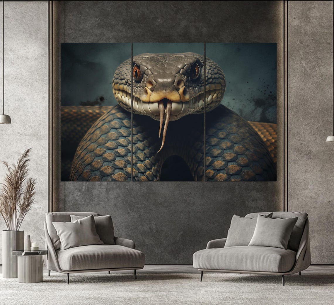 Snake Portrait, Reptile Wall Art Print - Image 4