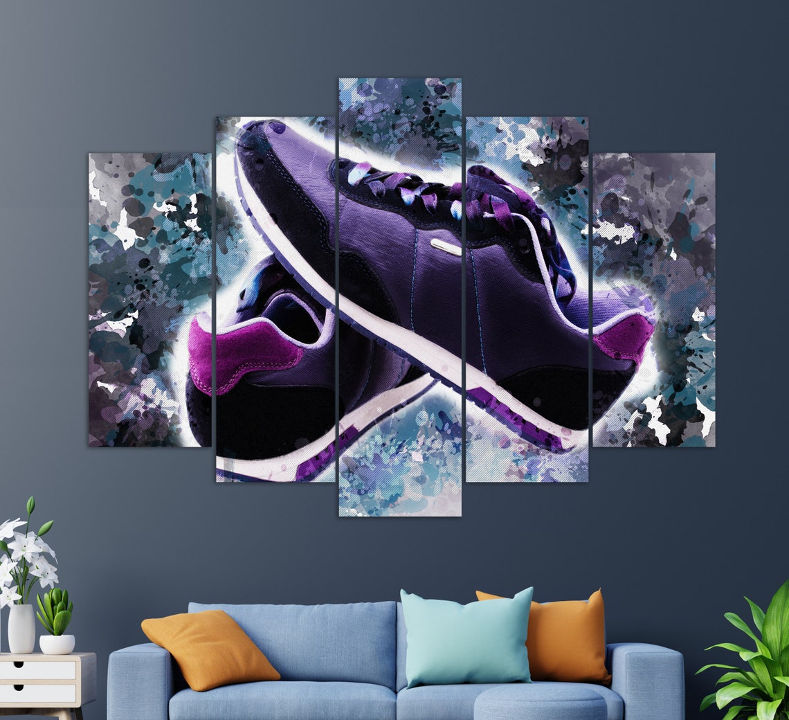 Abstract Fitness Wall Art Running Motivation Running Wall Art Fitness Print Fitness Paintings Workout Wall Art Gym Wall Decor - Image 2