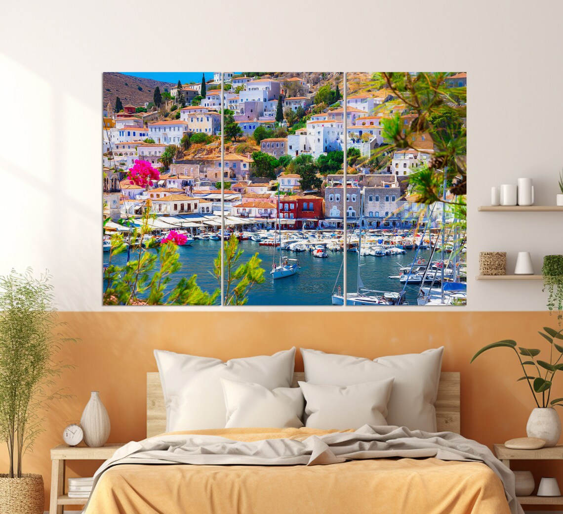 Hydra Island Greece Art Print, Hydra Painting - Image 2