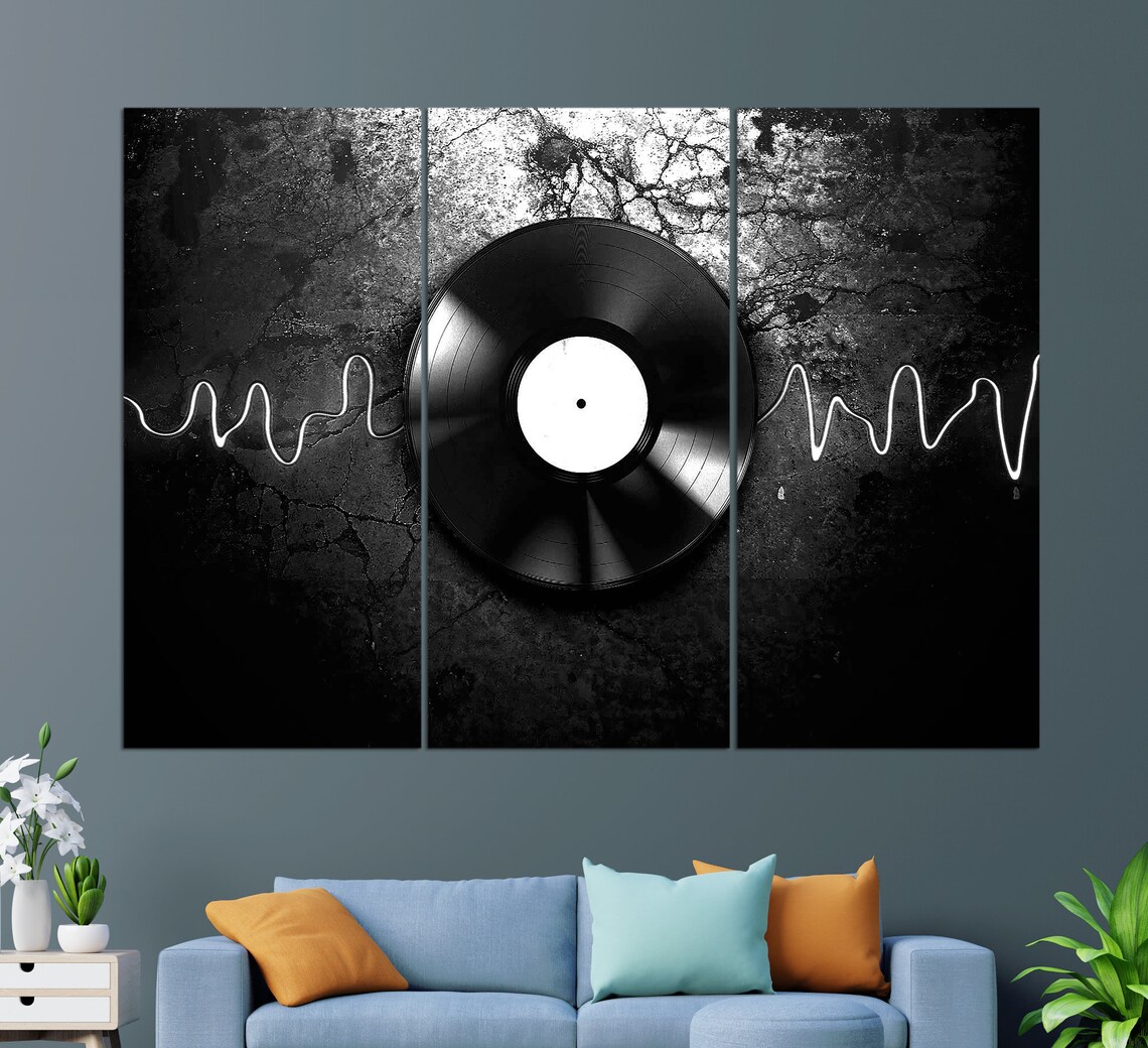 Vinyl Record Music Wall Art Print, Music Lover Gift