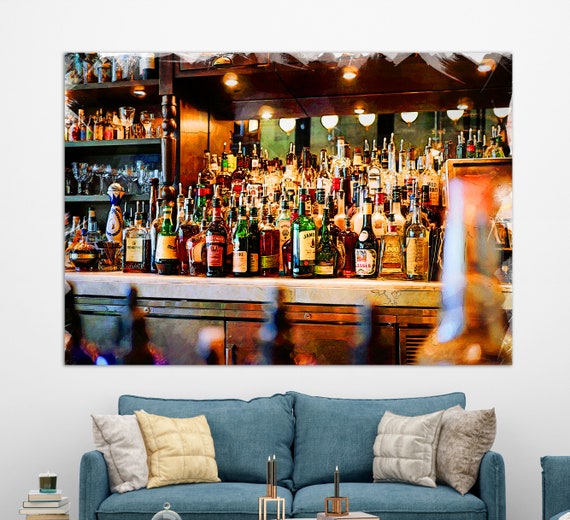 Alcohol Drinks Print Alcohol Painting Alcohol Wall Art Bottles Print Kitchen Decor Pub Wall Art Bar Wall Decor