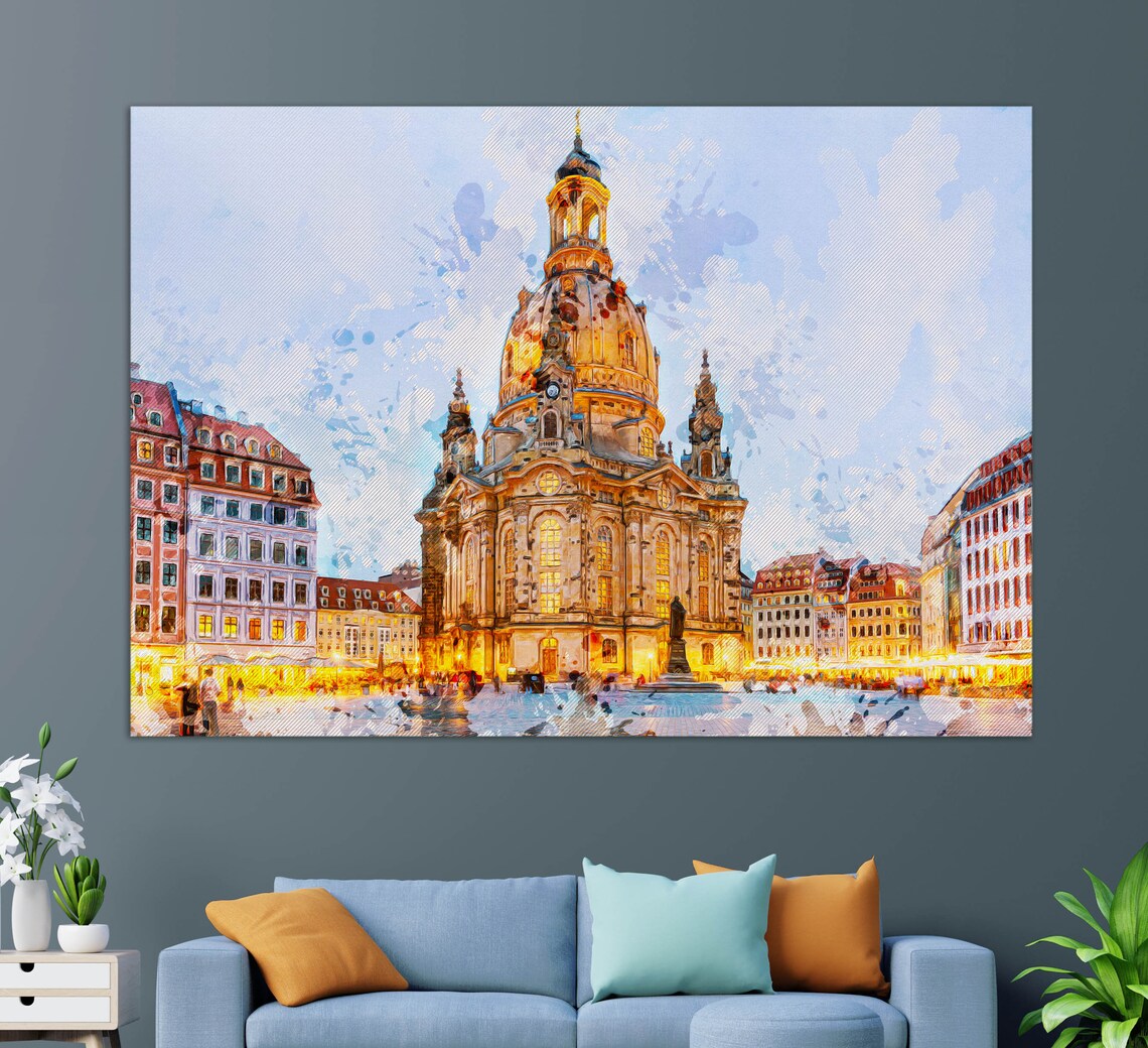 Dresden Painting, Abstract Modern Wall Art Print - Image 3