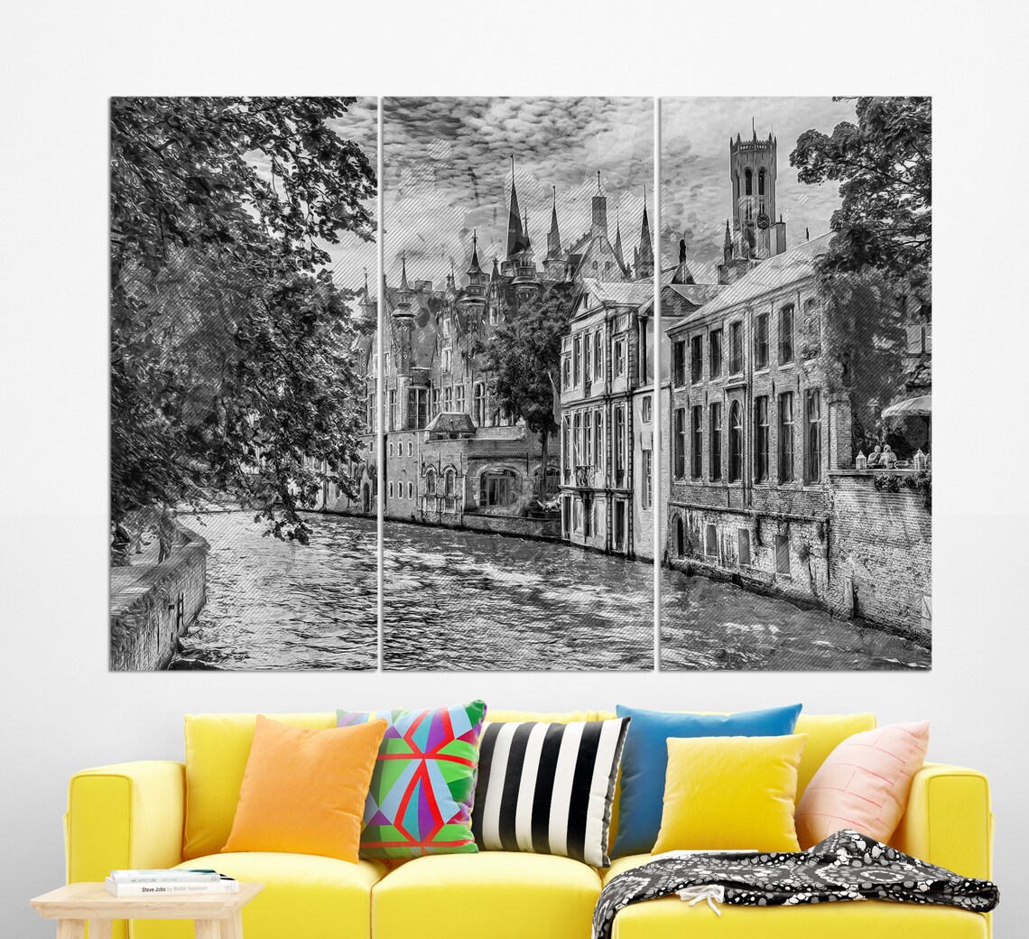 Bruges Travel Poster, Belgium Wall Art Poster Print - Image 2