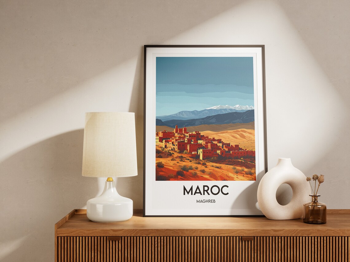 Morocco Poster Illustration Morocco Print - Image 2