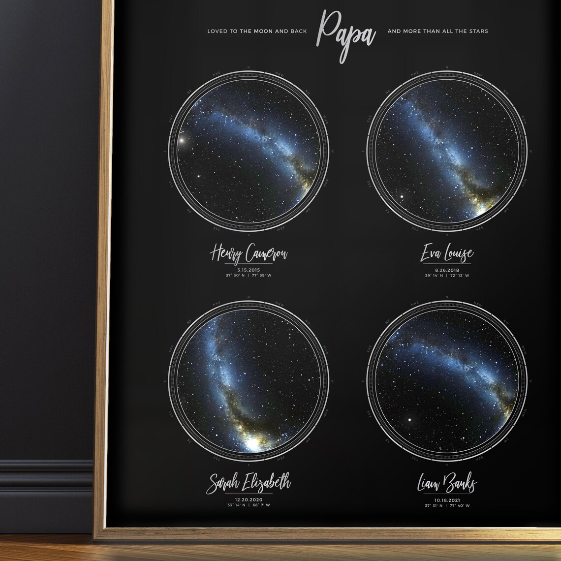 Personalized Star Map, Custom Star Chart Poster - Image 2