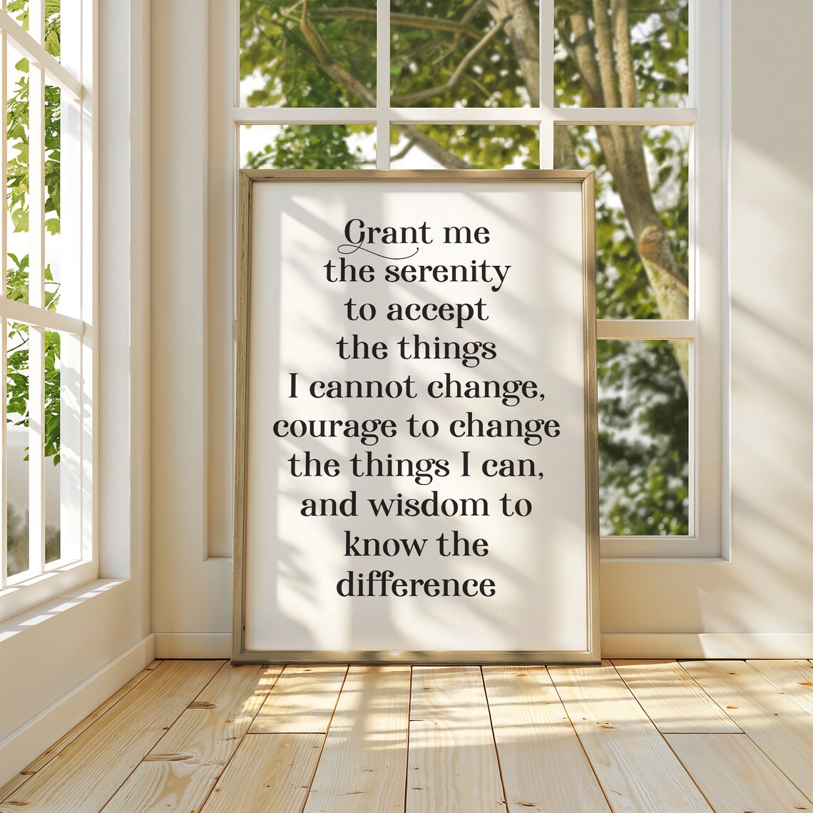 Serenity Prayer Classic Typography Mindfulness Quote Bedroom Decor Poster - Image 2