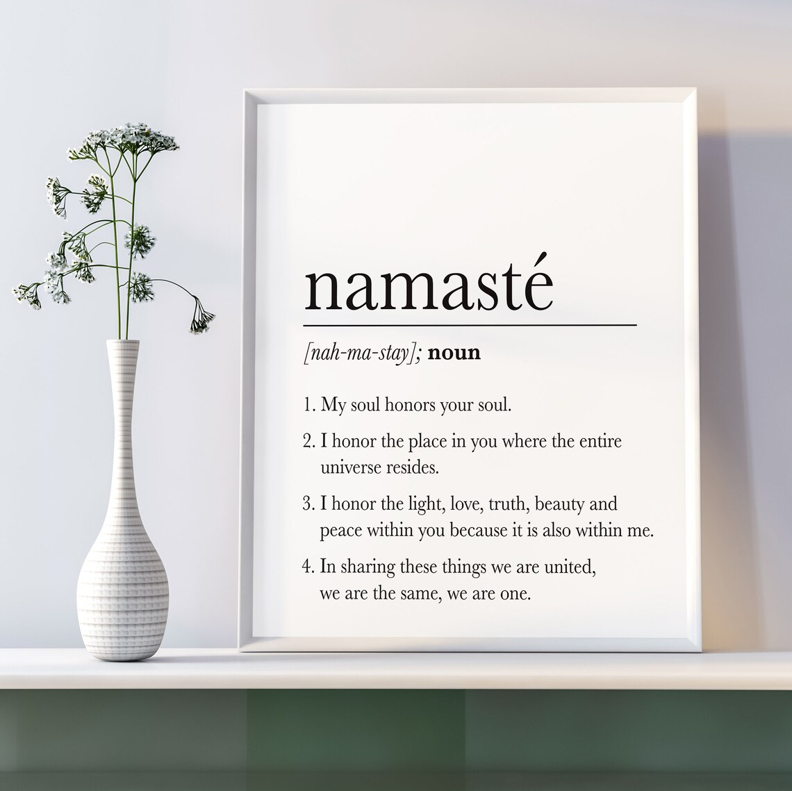Namaste Definition Poster, Zen Yoga Meditation - Image 2