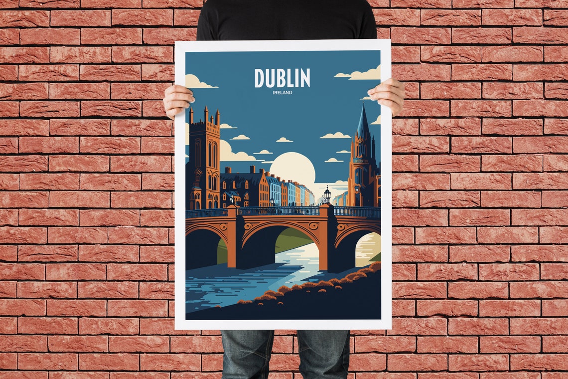 Dublin Ireland Travel Print Dublin Ireland Travel Art Dublin Bridge Travel Print Ireland Dublin Travel Poster Dublin Travel Poster Art Gift - Image 2