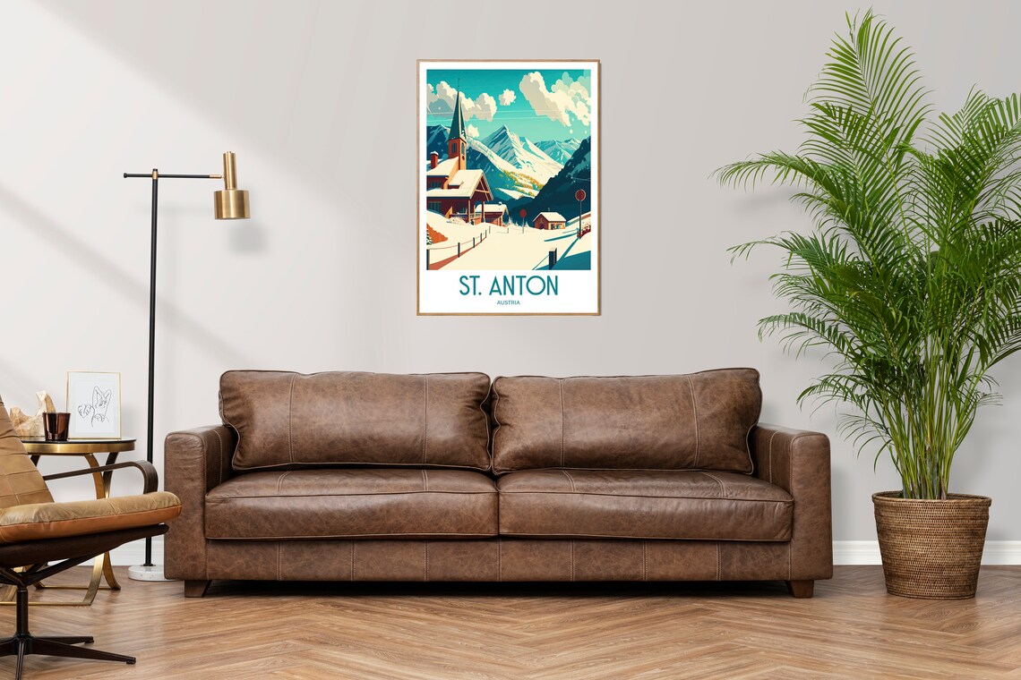 St Anton Ski Resort Travel Poster - Image 2