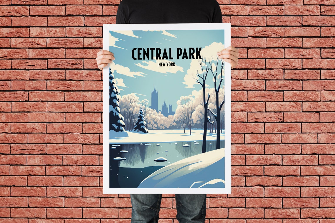 Central Park New York Travel Print New York City Travel Art Central Park Travel Print New York Print Central Park Travel Poster - Image 4