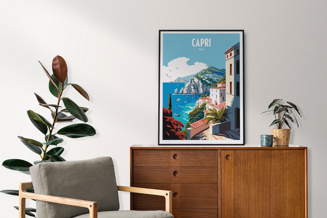Capri Travel Poster, Europe Place Wall Decor - Image 3