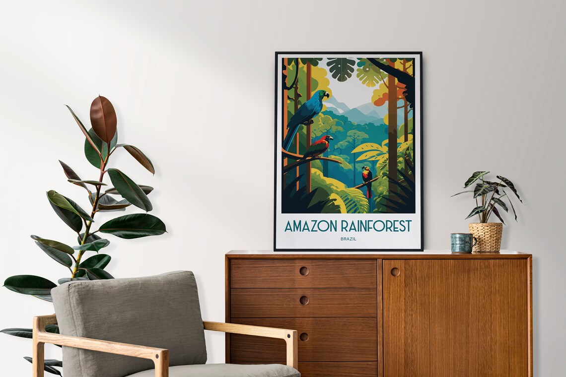 Amazon Rainforest Art Print, Brazil Landscape - Image 4