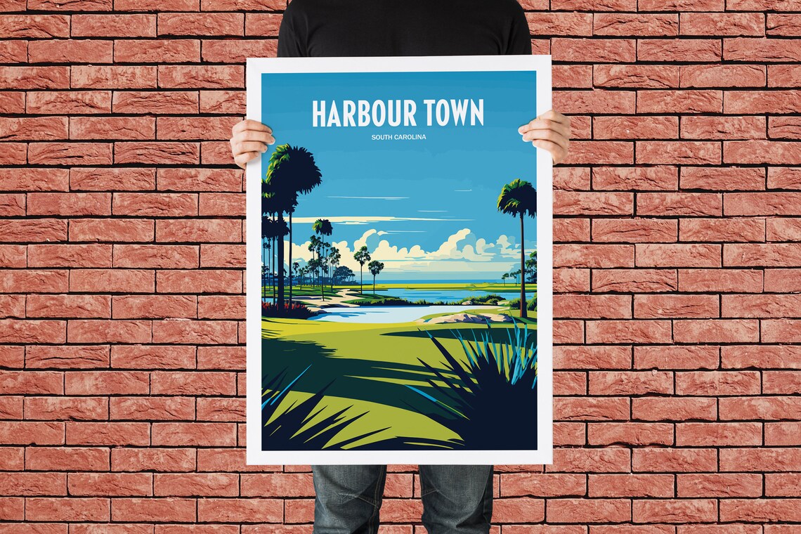 Harbour Town Golf Links Travel Poster, Golf Course - Image 4