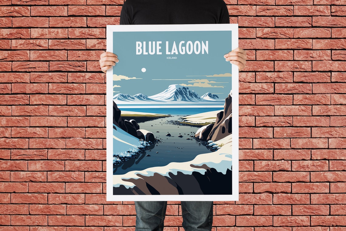 Blue Lagoon Iceland Travel Print Iceland Travel Art Blue Lagoon Travel Print Iceland Landmark Print Blue Lagoon Travel Poster - Image 4