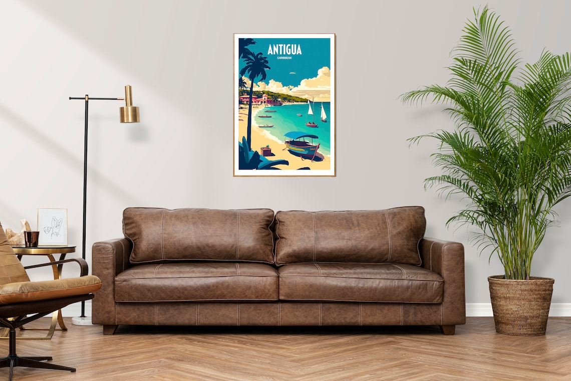 Antigua Scenery Travel Poster - Image 4