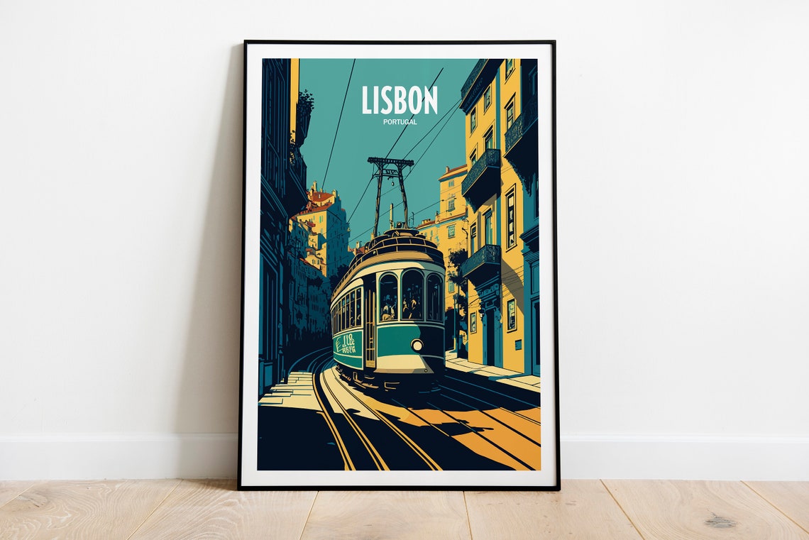 Lisbon Portugal Travel Print Portugal Travel Art Lisbon Tram Travel Print Portugal City Travel Print Lisbon Tram Travel Poster