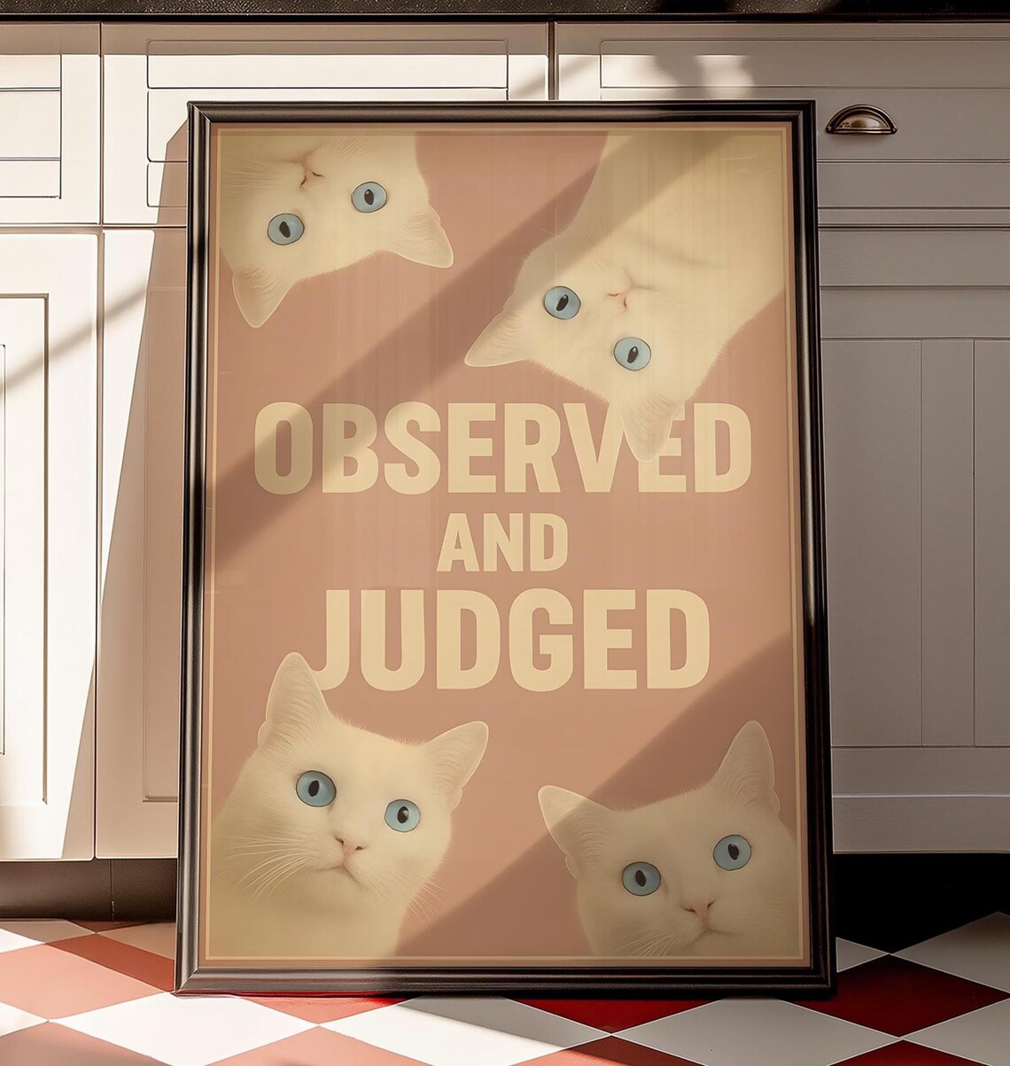 Albino Funny Cat Quote, Bathroom Decor