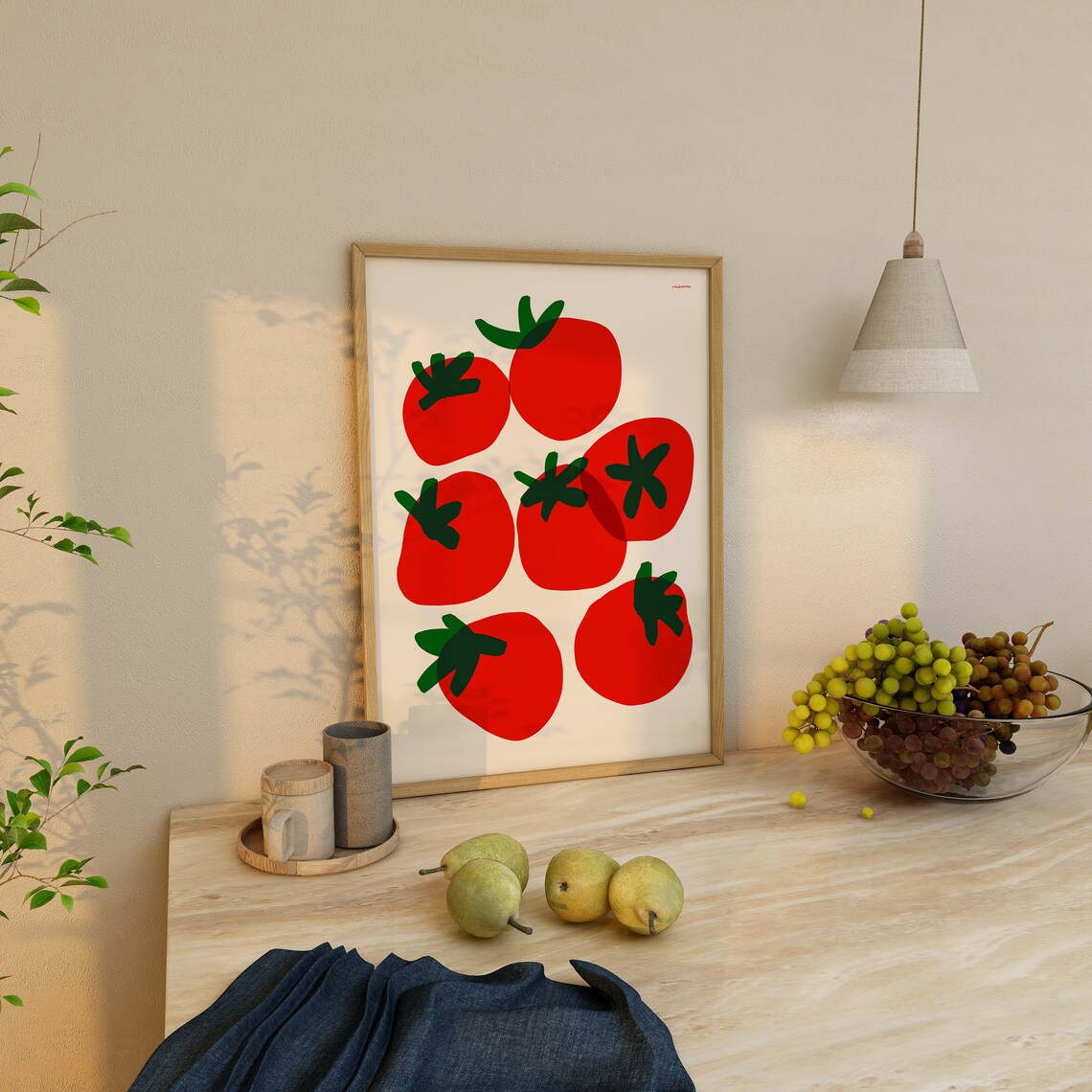 Tomato Vintage Mid-Century Modern Kitchen Art Print