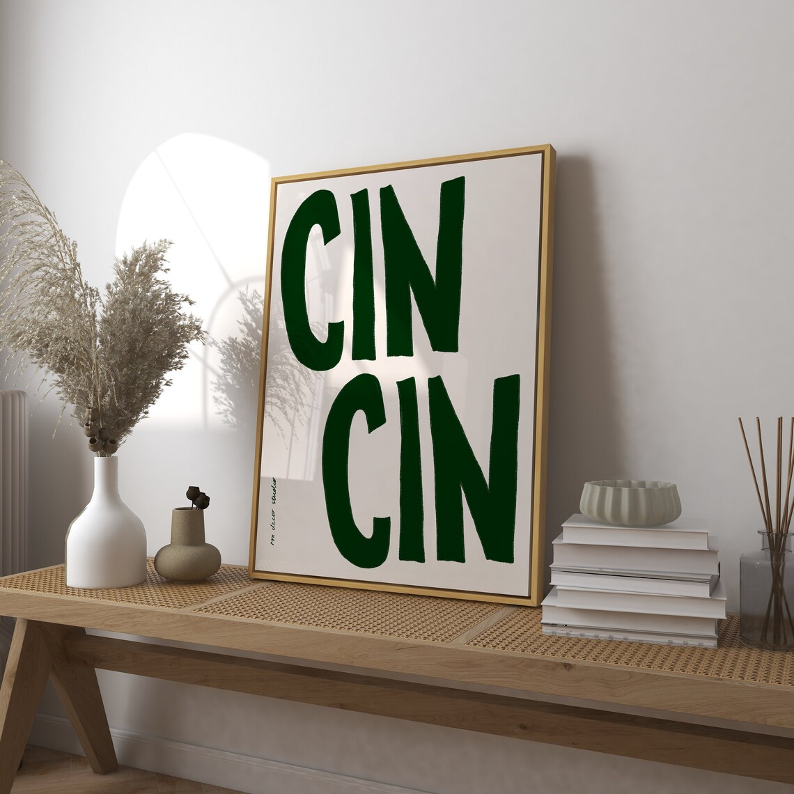 Cin Cin Vintage Food Print, Retro Cheers Art Print - Image 2