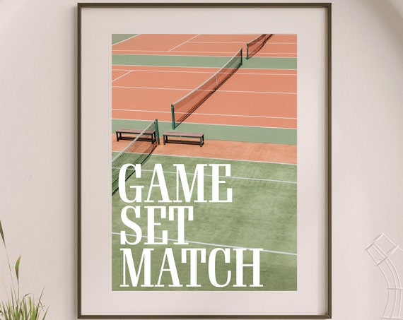 Tennis Poster Us Open Wall Art Sport Vintage For Living Room Print
