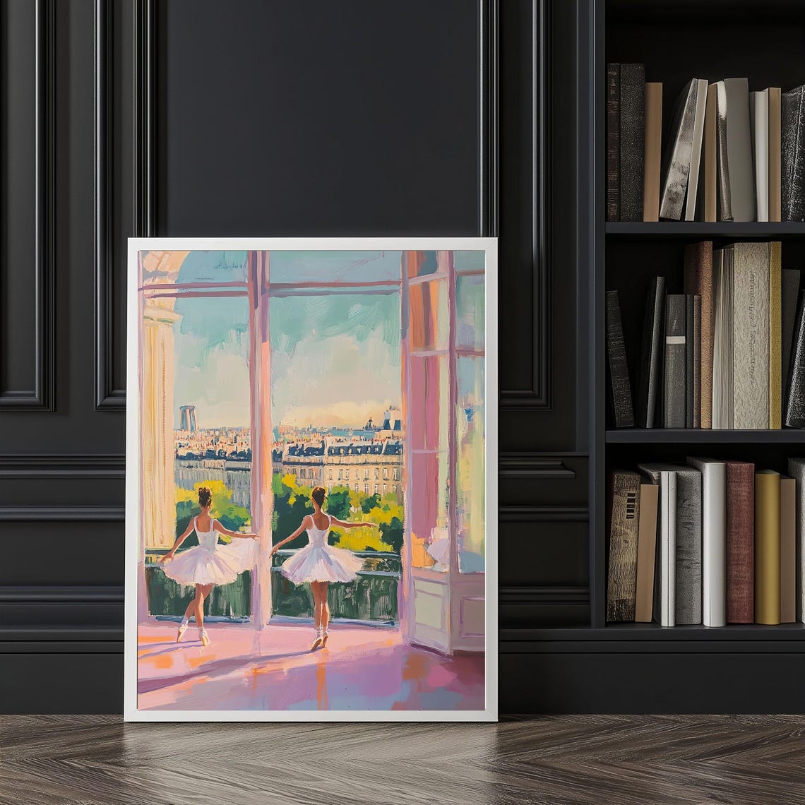 Ballerina Paris Cityscape, Ballet Dancer Art Print - Image 3
