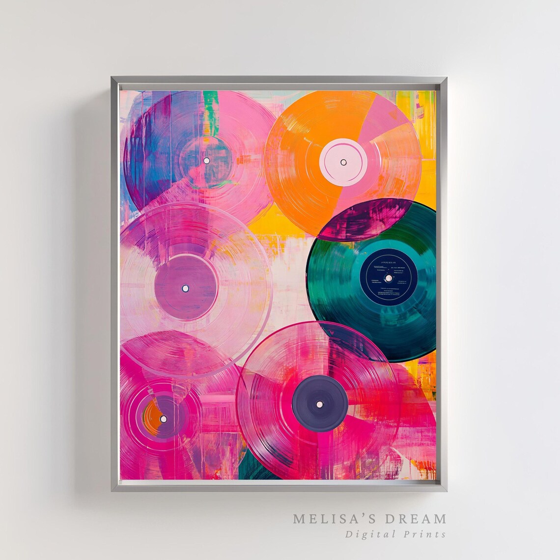Abstract Record - Retro Pop Music Room Decor