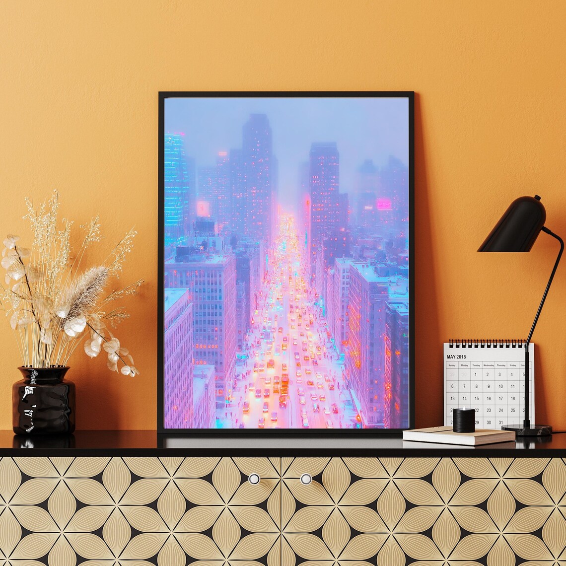Neon Cityscape, Futuristic Winter New York City - Image 4