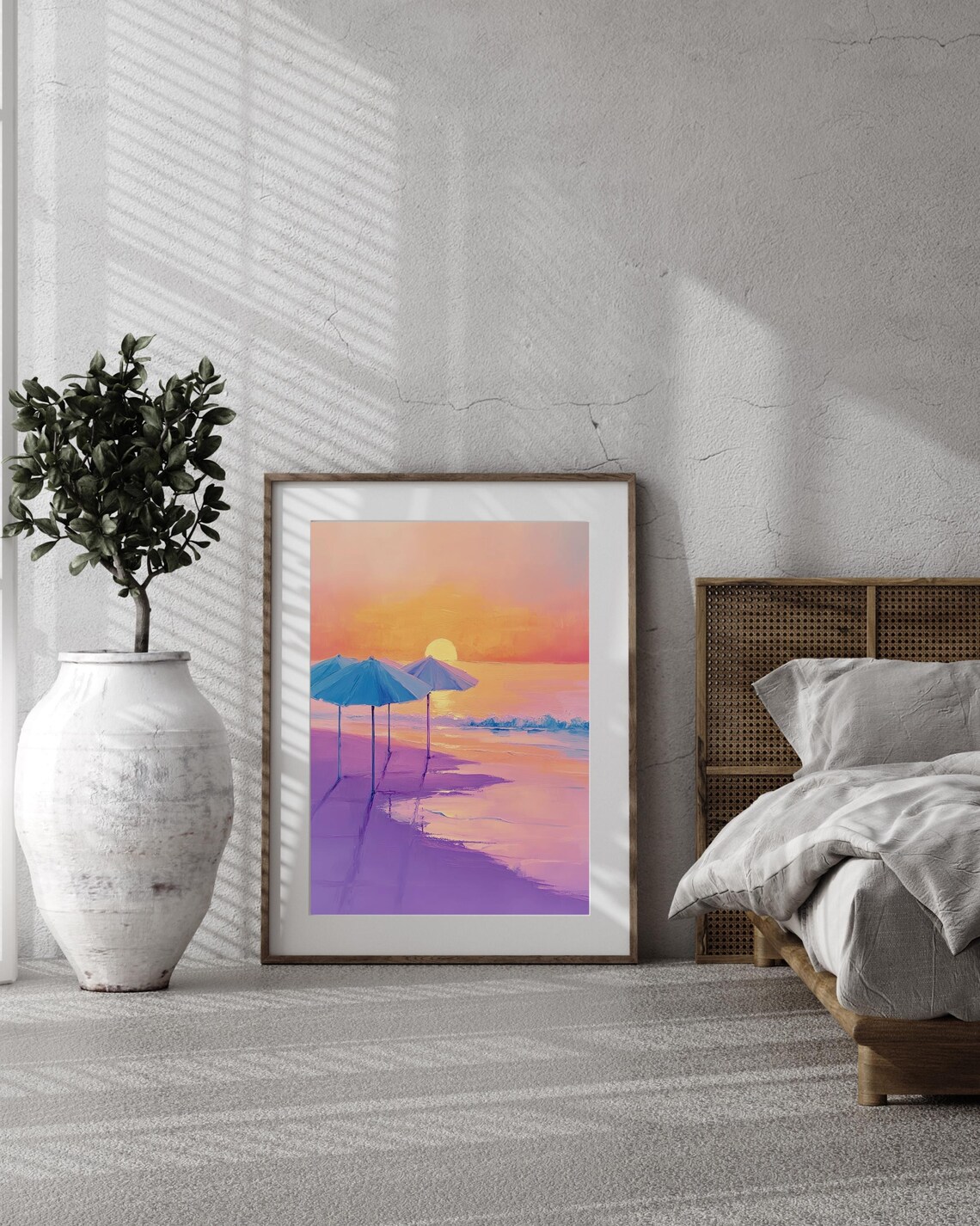 Beach Sunset Art Print, Coastal Ocean Landscape - Image 2