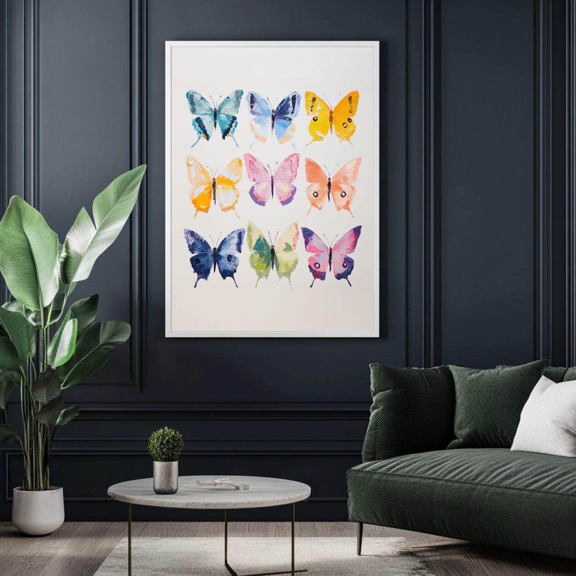 Butterfly Wall Art Colorful Butterfly Painting Modern Abstract Nature Print Vibrant Home Decor Poster - Image 4