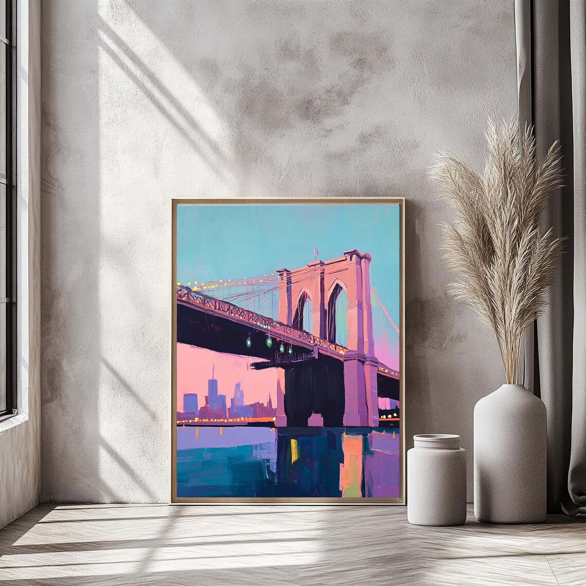 Brooklyn Bridge, NYC Skyline Sunset Cityscape - Image 2